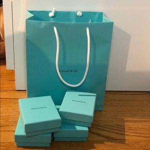 TIFFANY GIFT BAG & FOUR TIFFANY GIFT BOXES!
